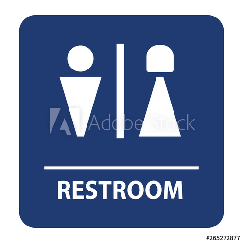 500x500 Restroom Symbol, Male And Female Toilet Vector Sign