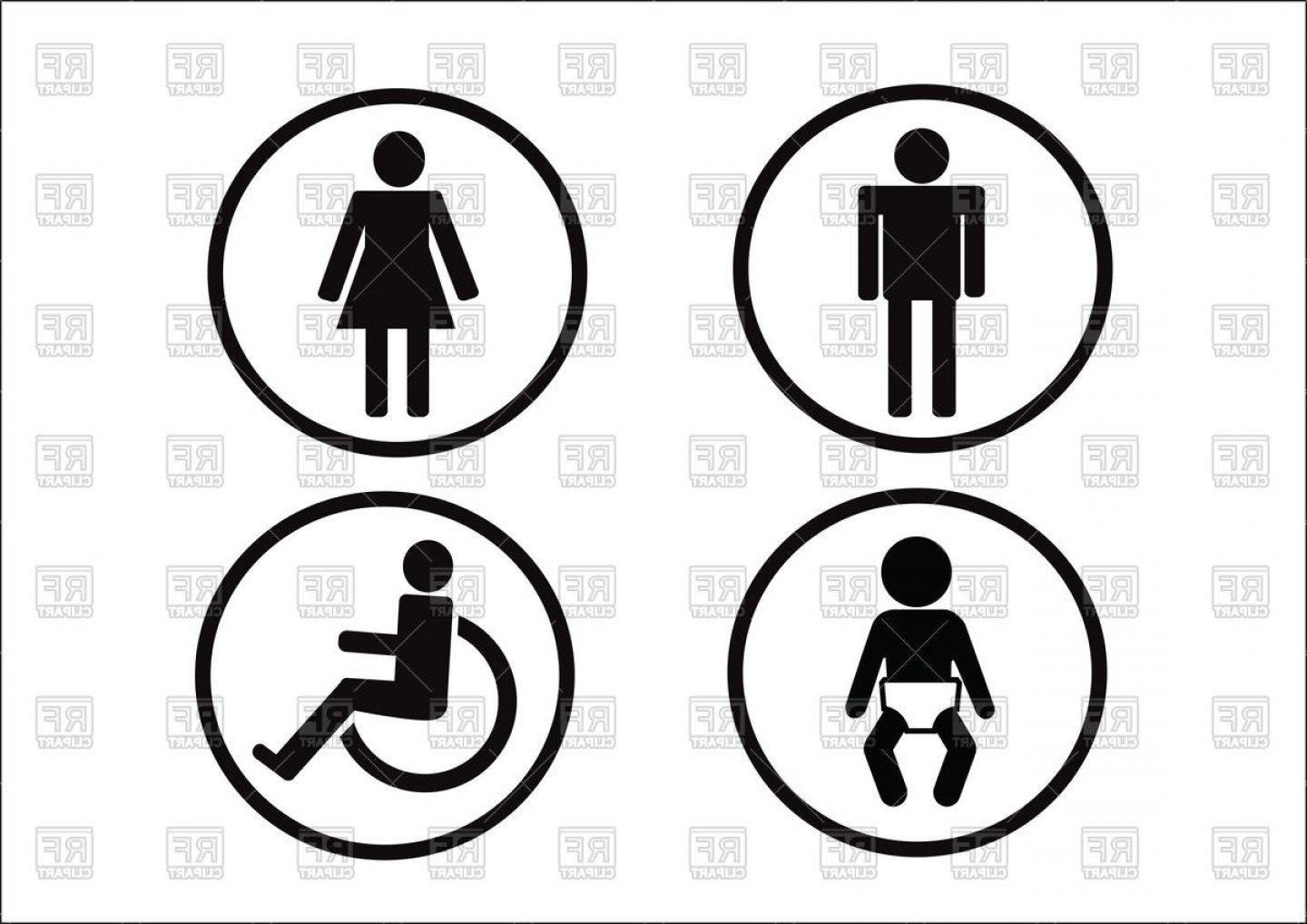 1440x1018 Restroom Vector Art Studiogrfx