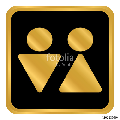 500x500 Male And Female Restroom Symbol Button Stock Image And Royalty