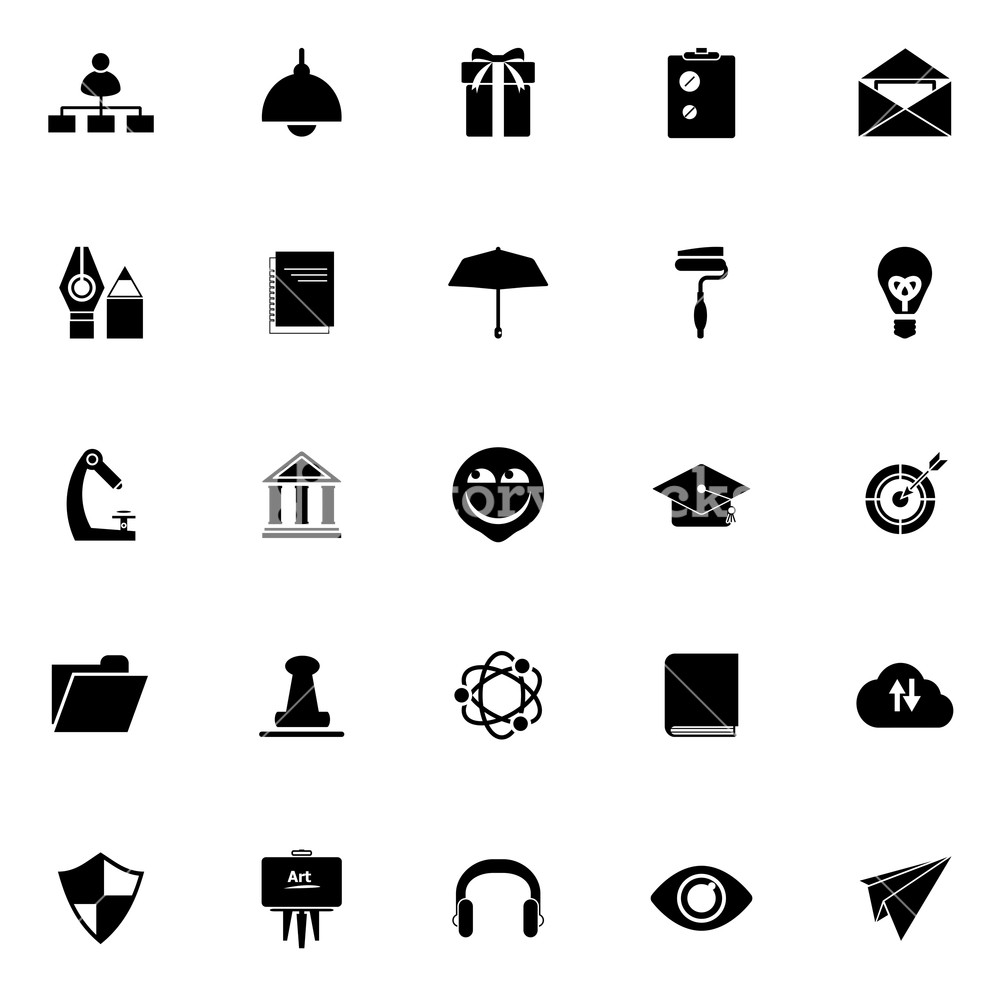 1000x1000 Job Resume Icons On White Background, Stock Vector Royalty Free