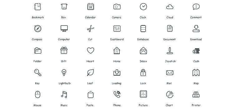 750x350 Resume Icon Set