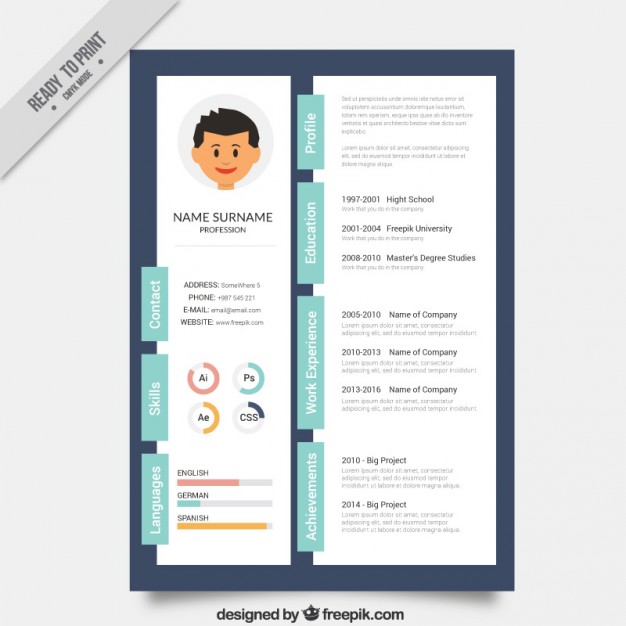 626x626 Designer Creative Resume Template Vector Premium Download