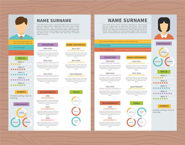 624x490 Resume Template Vector