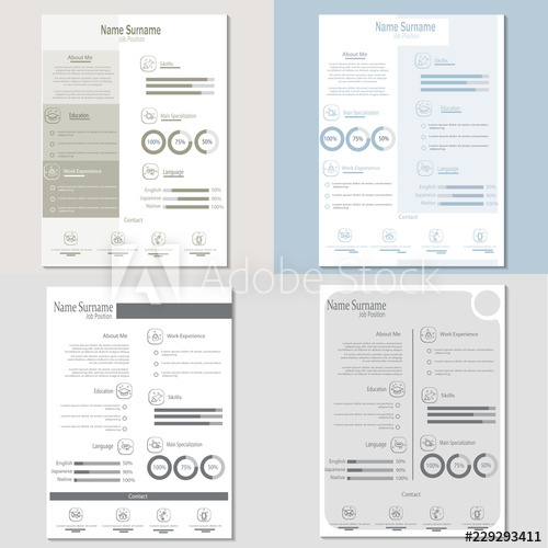 500x500 Classy Cv Resume Template Vector