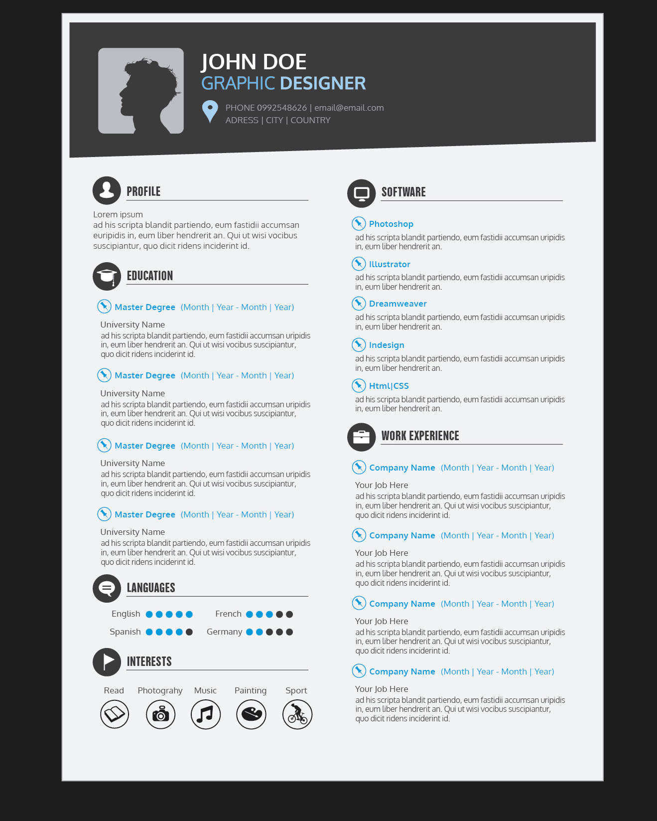 1319x1647 Graphic Designer Resume Cv