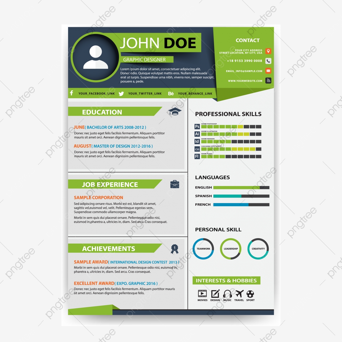 1200x1199 Vector Personal Resume, White, Creative Biography Png