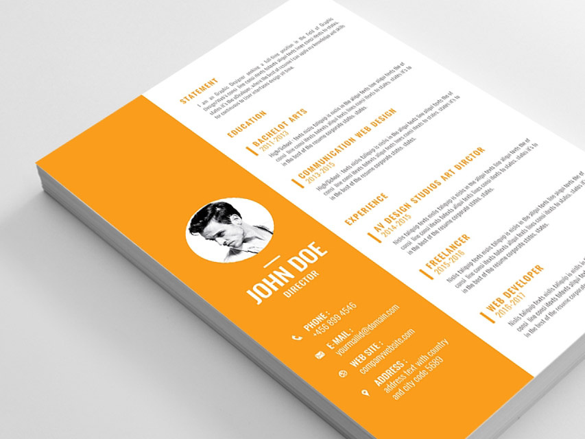 853x640 Free Editable Vector Cv Template