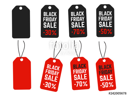 500x375 Black Friday Pricing Tags Promotion Labels Best Offers Retail