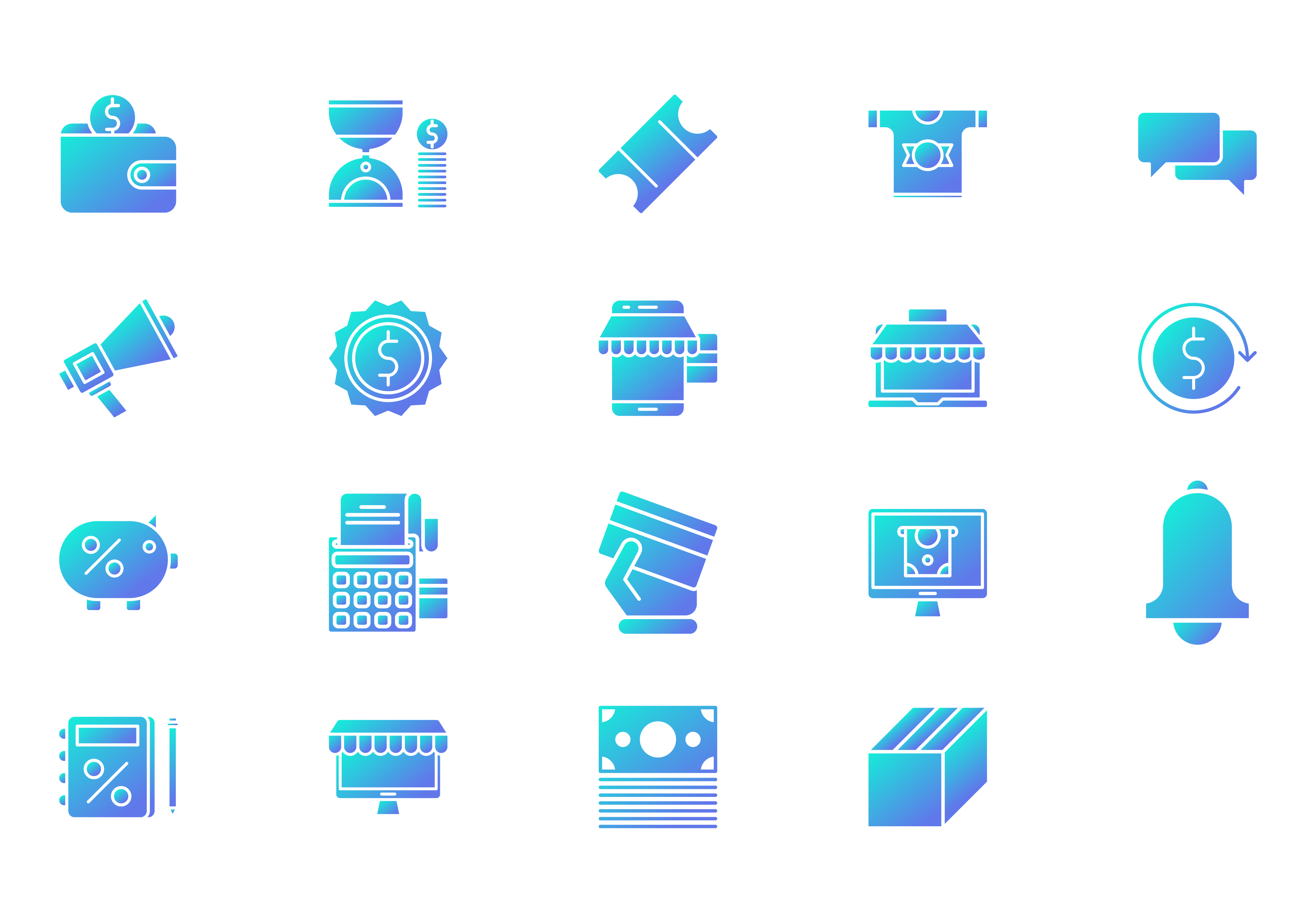 4167x2917 Shopping And Retail Vector Icons Graphic