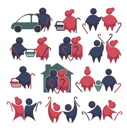 439x450 Happy Retirement Vector Collection Of Old People Symbols Royalty