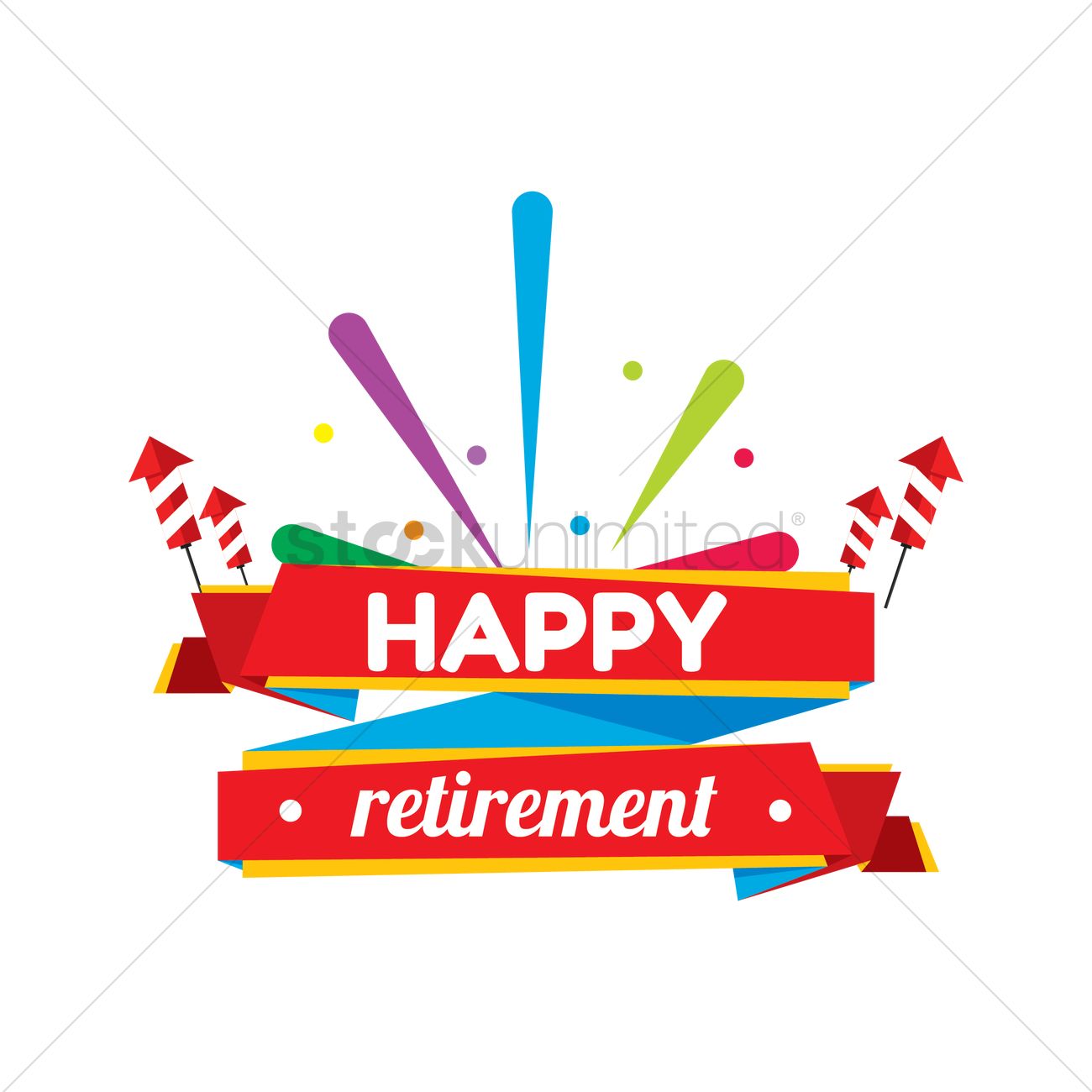 1300x1300 Happy Retirement Label Vector Image