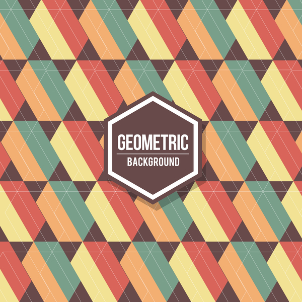 600x600 Geometric Pattern With Retro Background Vector Free Download