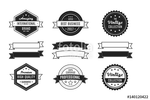 500x334 Modern Vintage Retro Badge Vector Pack Stock Image And Royalty