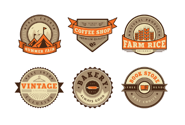 606x410 Free Vector Badges, Logos Symbols Templates