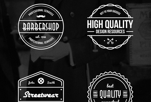 606x410 Free Vintage Logo Templates Format