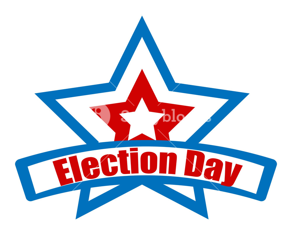 1000x806 Election Day Star Retro Banner Vector Royalty Free Stock Image