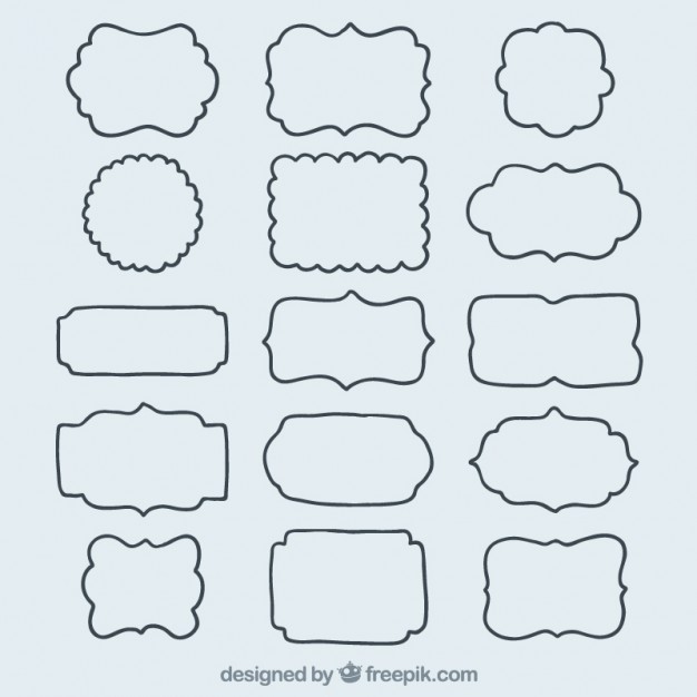 626x626 Hand Drawn Retro Borders Vector Free Download