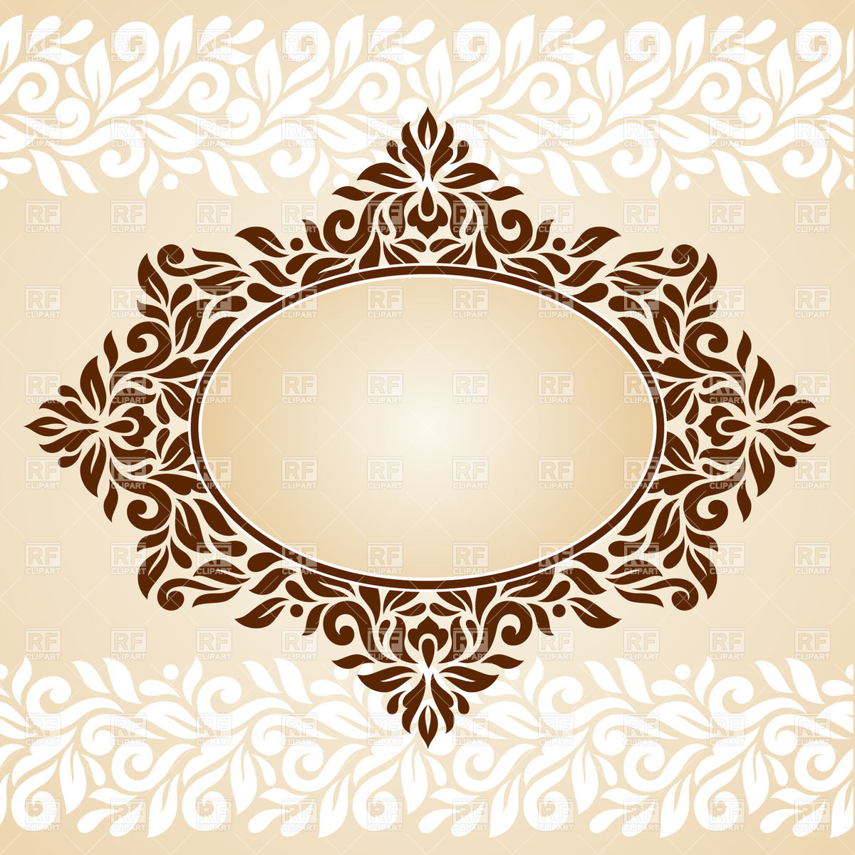 1200x1200 Oval Retro Frame With Horizontal Borders Vector Image Of Borders