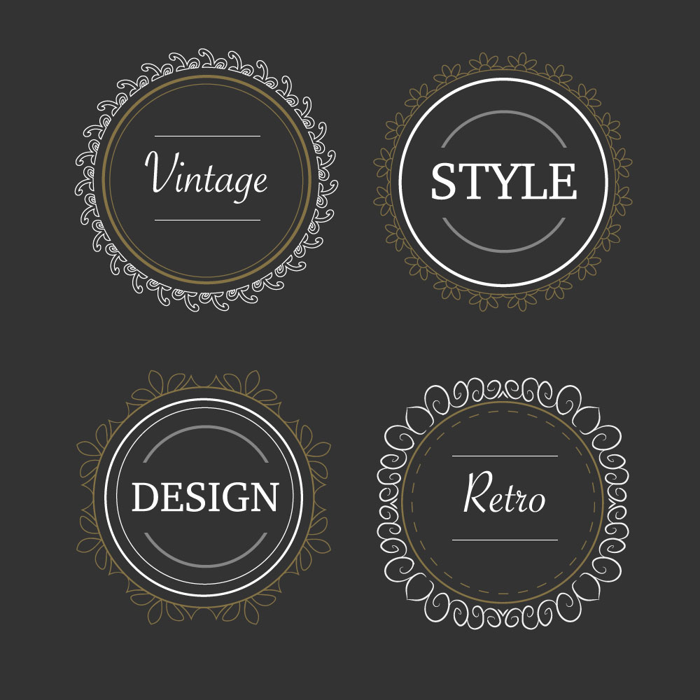 1000x1000 Retro Vintage Border Vector Design