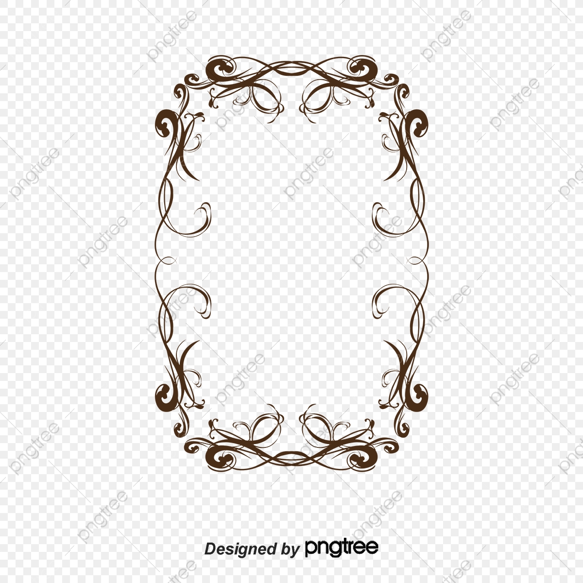 1200x1200 Black Gold Retro Pattern Border, Vector Png, Invitation Letter