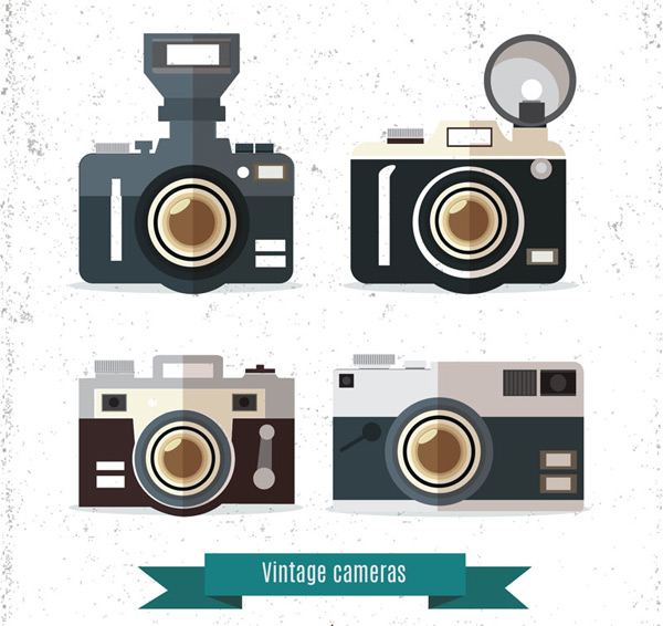 Designer Retro Camera Vector 600x566 Designer Retro Camera Vector