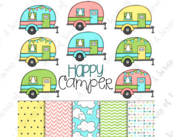 340x270 Retro Camper Clipart
