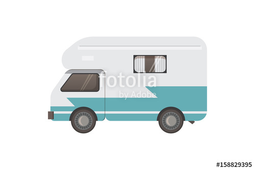500x334 Retro Camper Trailer Vector Illustration Stock Image And Royalty