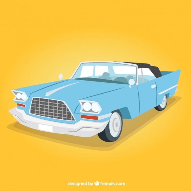 626x626 Light Blue Retro Car Vector Free Download