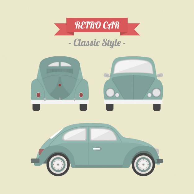 626x626 Retro Car Design Vector Free Download