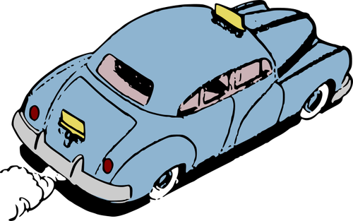 500x313 Retro Car Vector Image