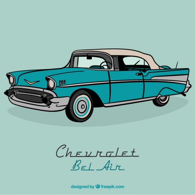 626x626 Turquoise Retro Car Vector Free Download