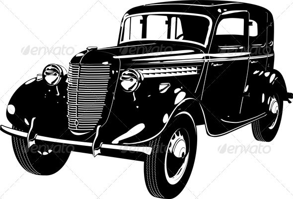 590x400 Vector Retro Car