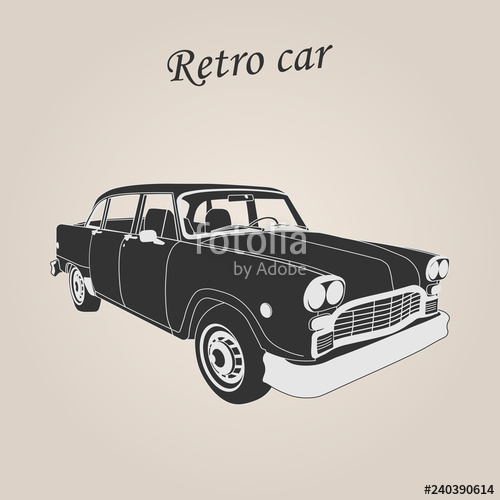 500x500 Vintage Car Retro Car Classic Car Vector Stock Image