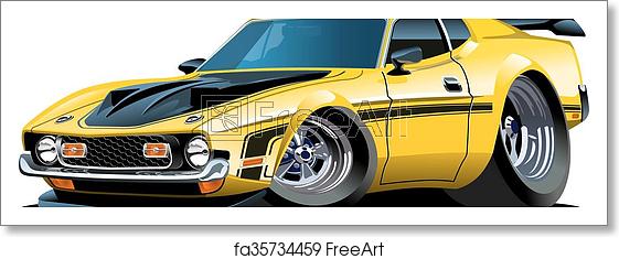 561x235 Free Art Print Of Cartoon Retro Car Vector Cartoon Retro Car