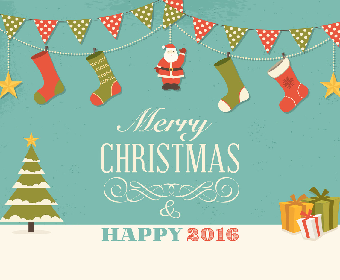 1136x936 Retro Christmas Wishes Card Vector Art Graphics