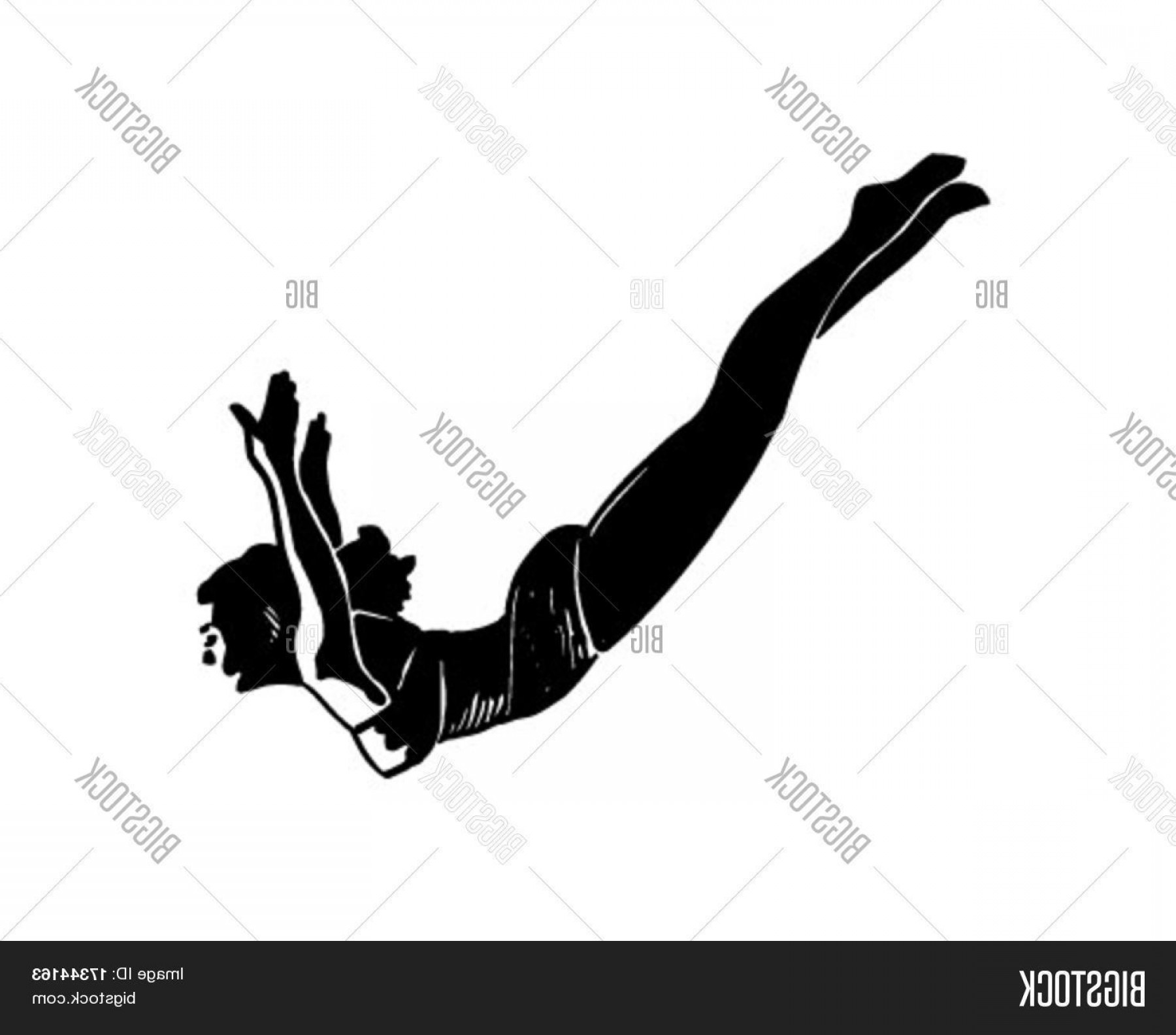 1800x1584 Stock Vector Swan Dive Retro Clip Art Handandbeak