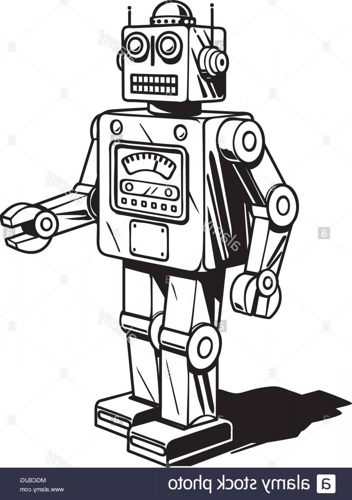 1177x1668 Vintage Robot Vector Art Soidergi