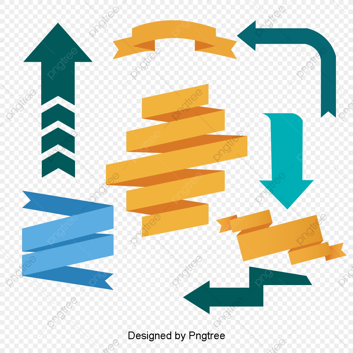 1200x1200 Retro Ribbons And Banners Design Vector Material, Banner Creative