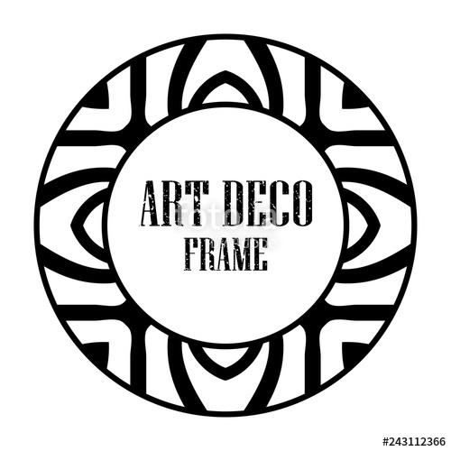 500x500 Art Deco Vintage Badge Logo Frame In Retro Design Vector