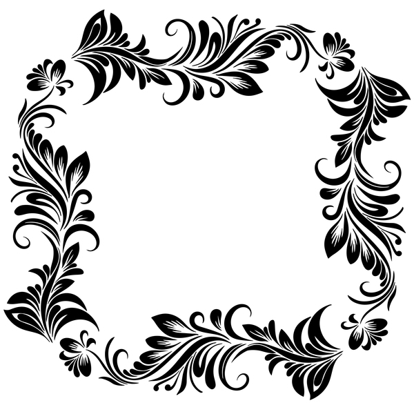 600x600 Ornament Floral Retro Frame Vector Material Free Download