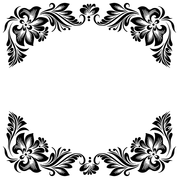 600x600 Ornament Floral Retro Frame Vector Material Free Download