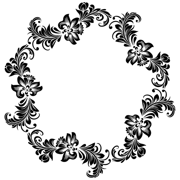 600x600 Ornament Floral Retro Frame Vector Material Free Download