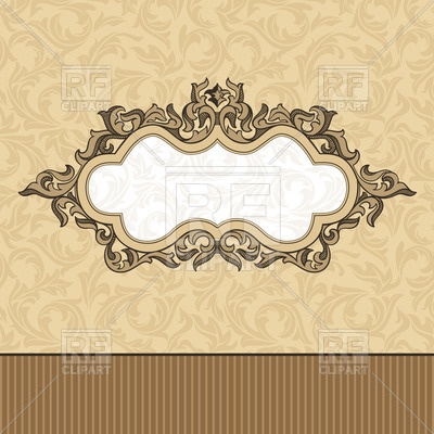 400x400 Abstract Retro Floral Frame Vector Image Of Borders And Frames