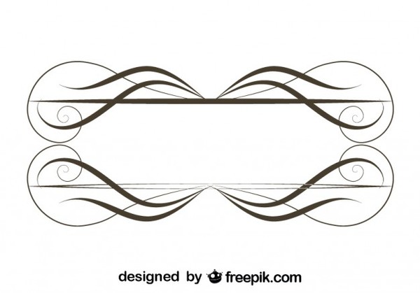 600x419 Retro Style Ornamental Minimalist Frame Vector Graphics Free