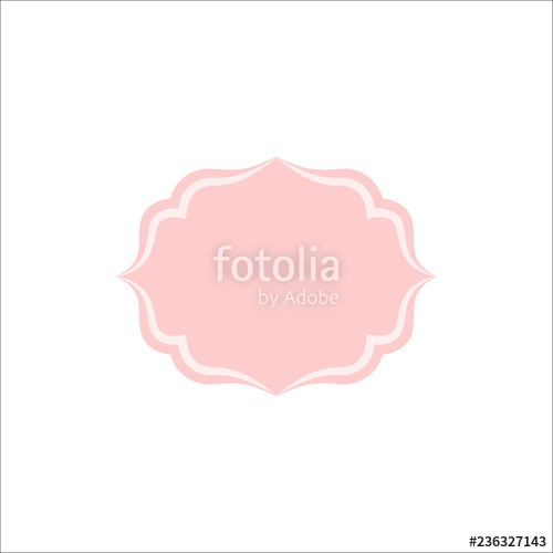 500x500 Vintage Pink Frame Blank Template Retro Frame Vector Design