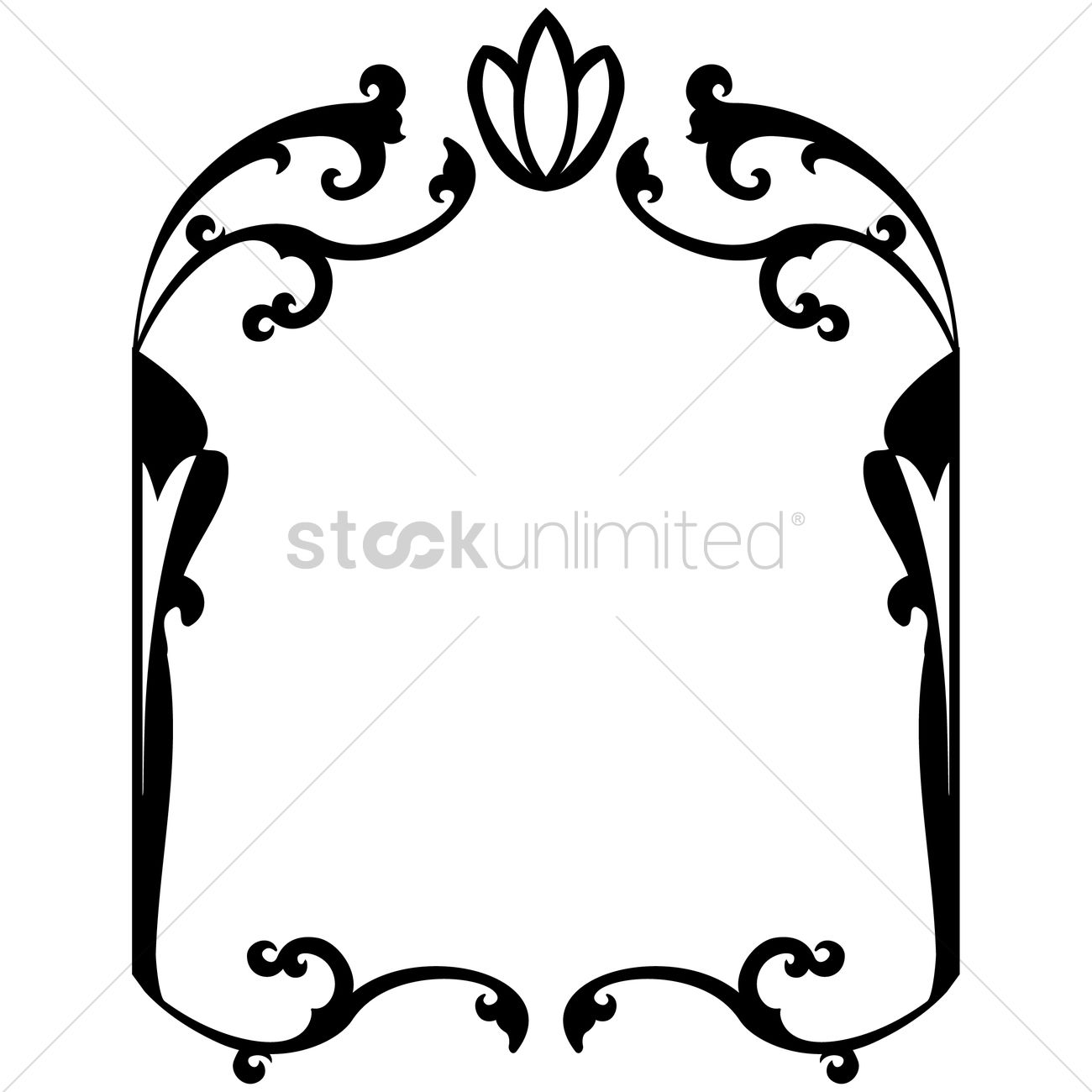 1300x1300 Decorative Retro Frame Vector Image