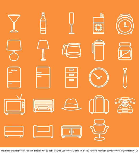 Retro Icons Vector