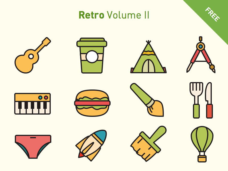 800x600 Free Vector Icons Retro Volume