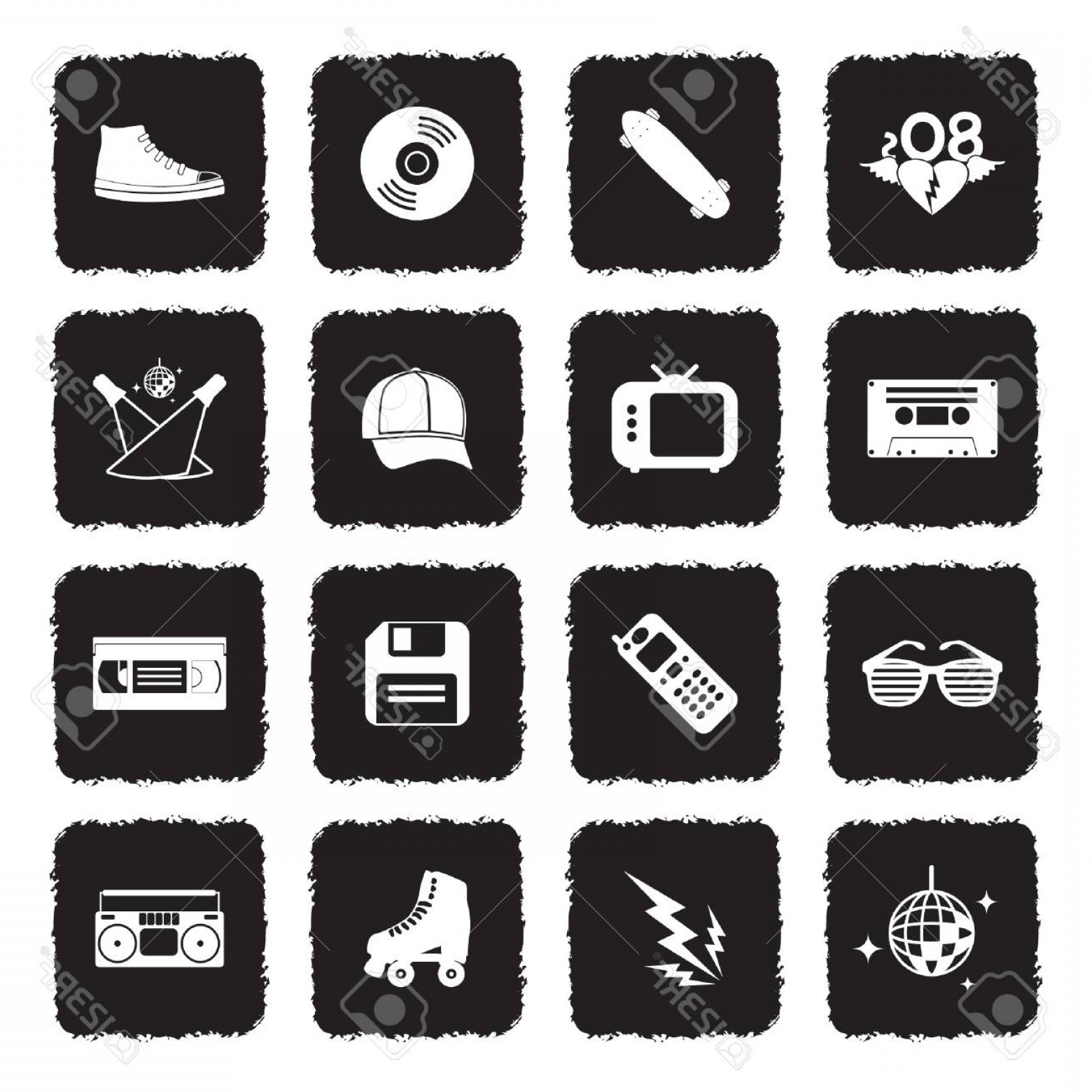 1560x1560 Retro Icons Vector Cqrecords