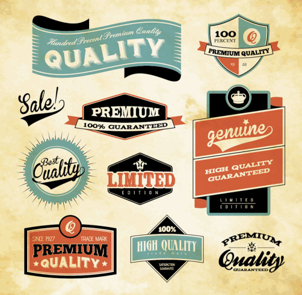 600x586 Vector Retro Label Design Images